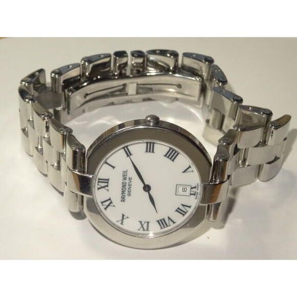 Mens Raymond Weil Allegro Model 9117 SS Date Watch Classic Roman Dial - Picture 7 of 9